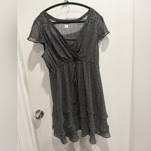Motherhood Black and White Polka Dot Dress